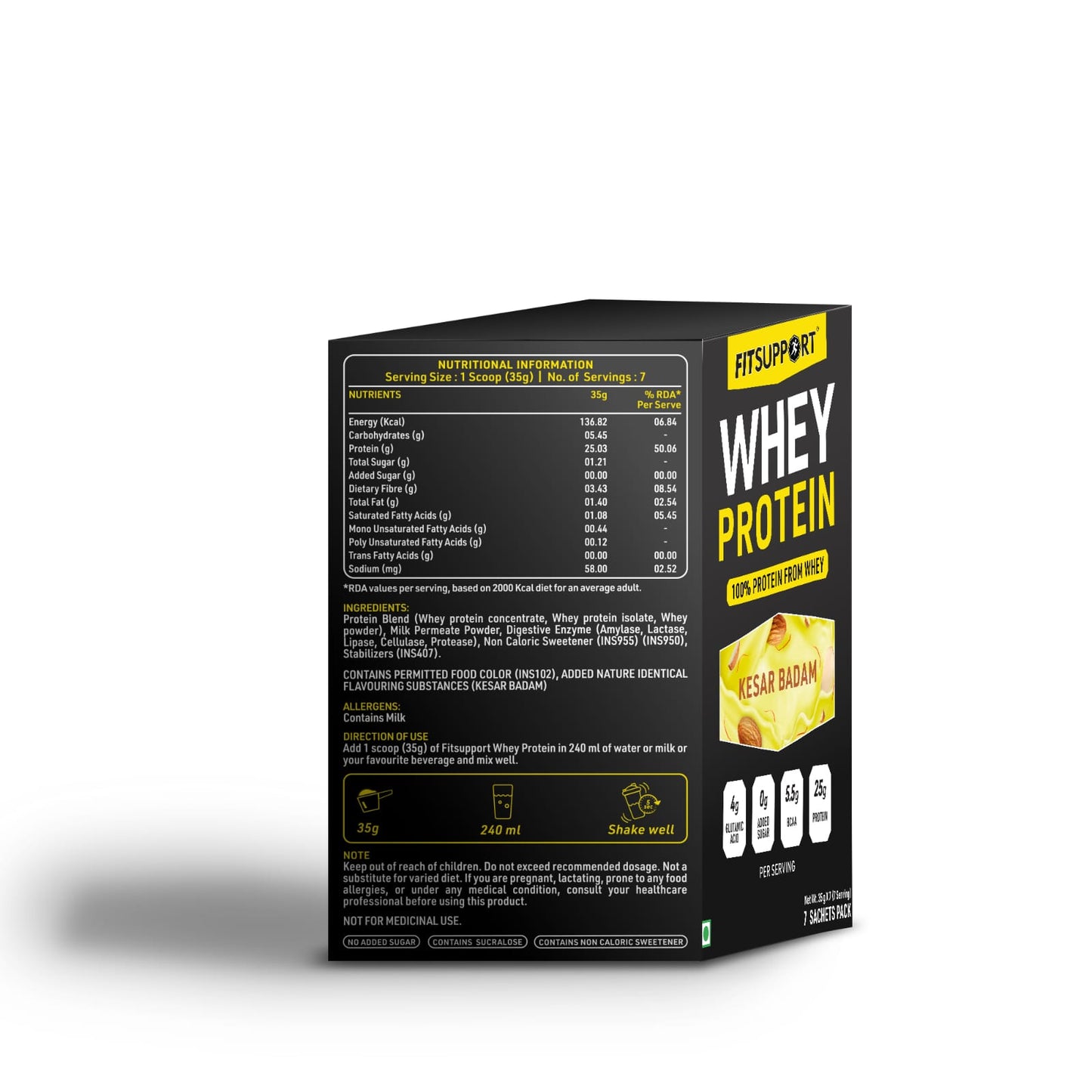 Travel pack - whey on the go | Pack of 7 | Kesar Badam