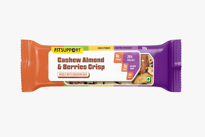 Snacking Bar Cashews, Almond & Berries Crisp (50 gms) (Pack of 6)