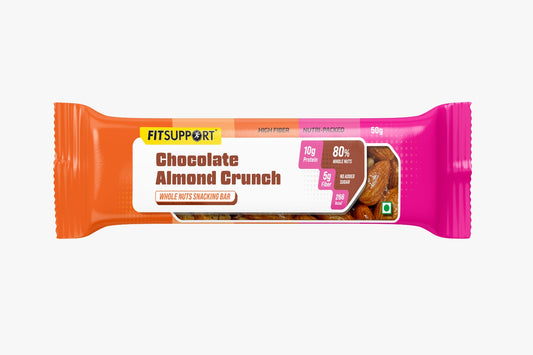 Snacking Bar Chocolate & Almond Crunch (50 gms) (Pack of 6)