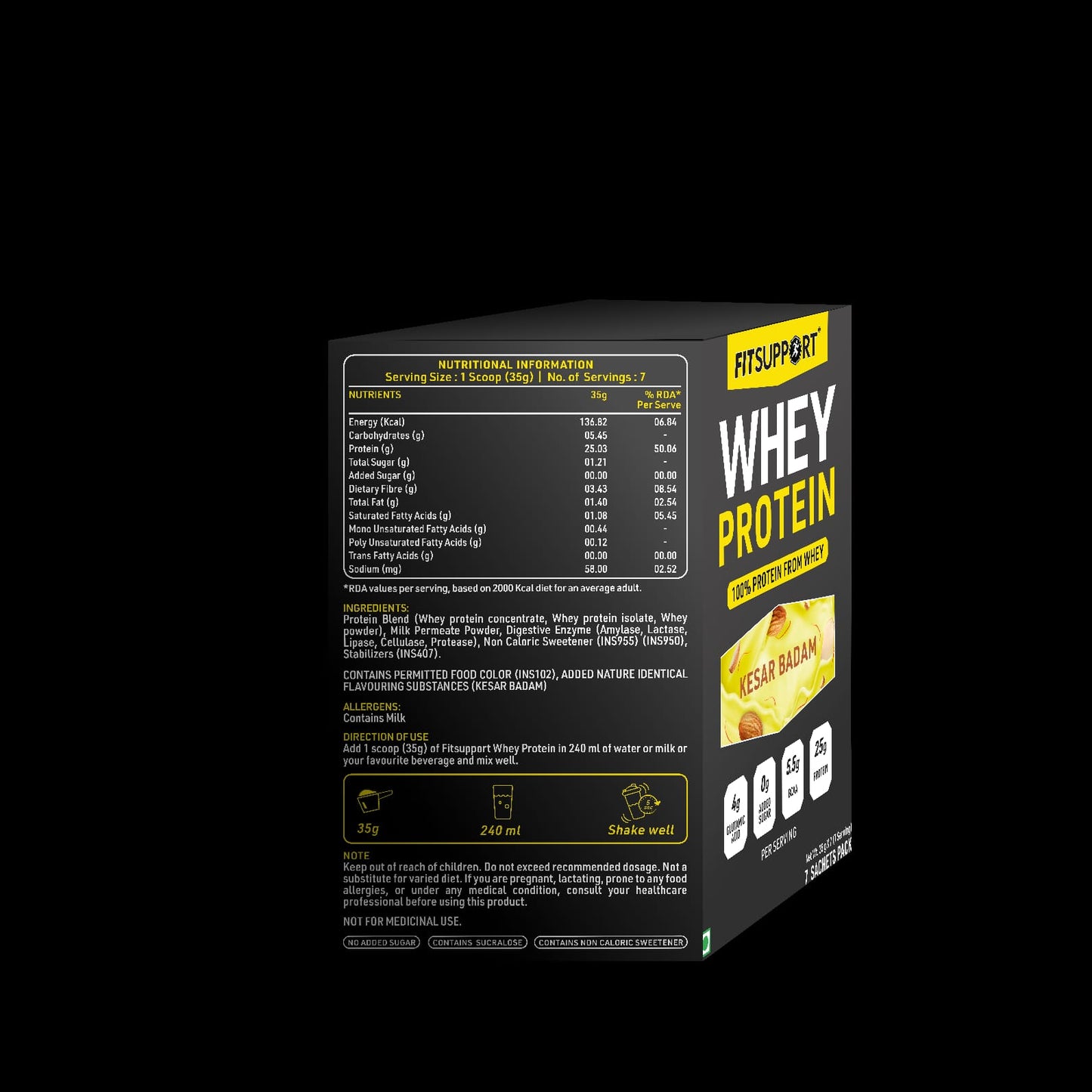 Travel pack - whey on the go | Pack of 7 | Kesar Badam
