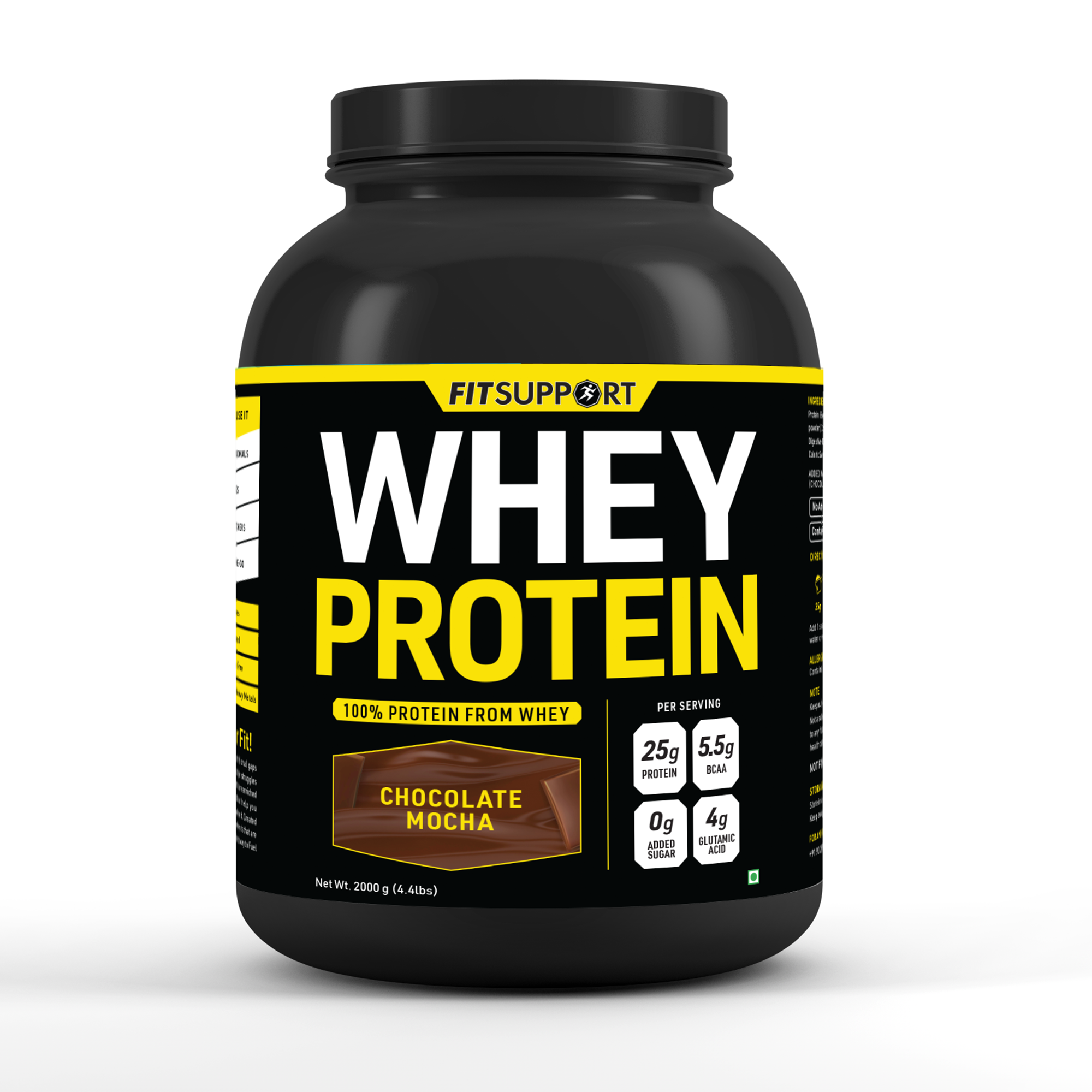 Premium Whey Protein Powder | High-Protein, Smooth & Creamy | Instant Coffee Mix with Real Cocoa, Smooth & Indulgent Flavor (2Kg, Chocolate Mocha)