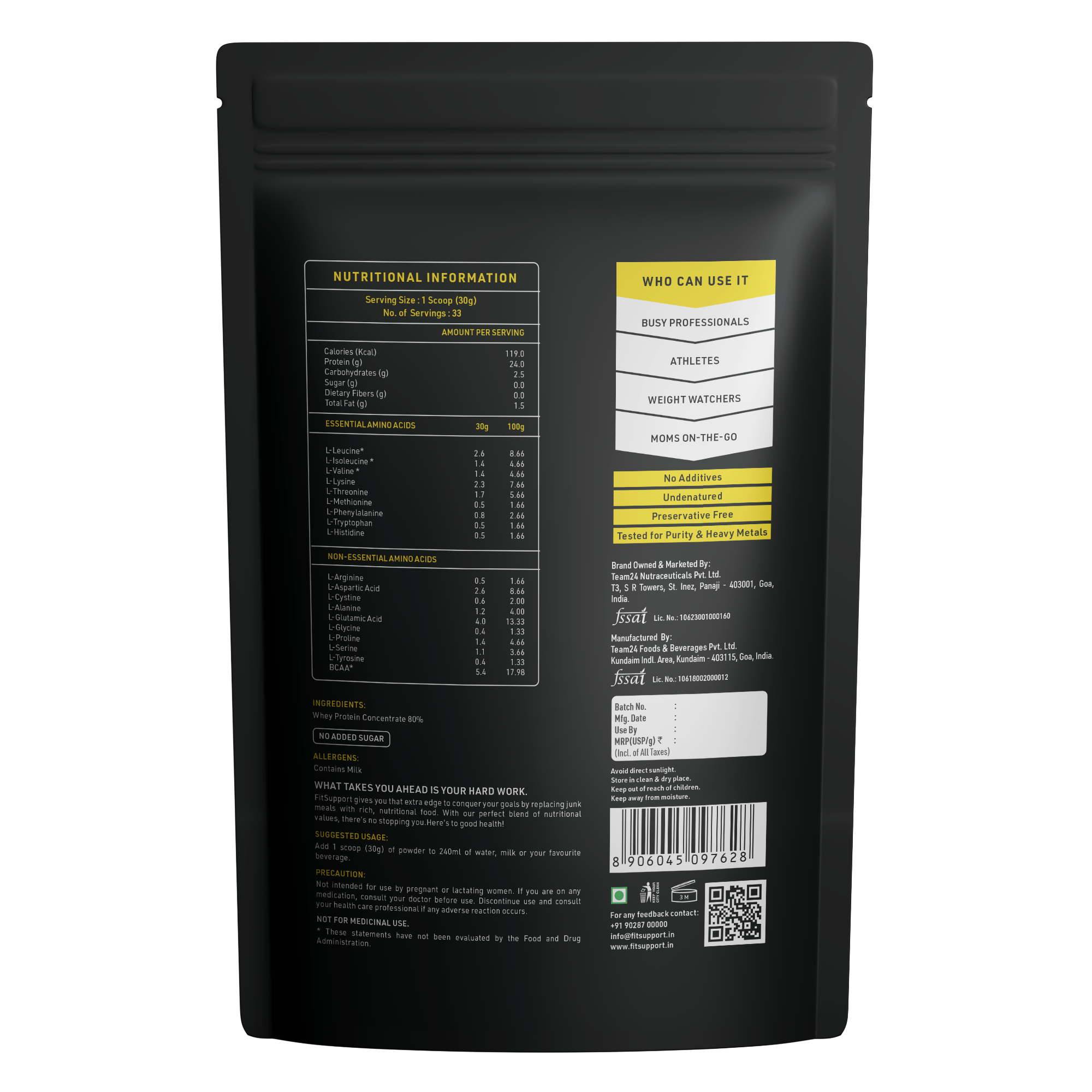 WHEY PROTEIN, RAW (Unflavoured), 1kg