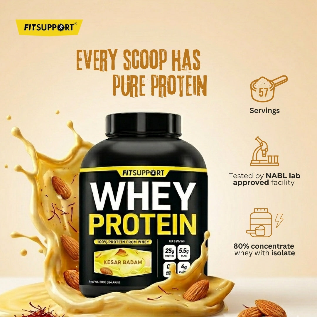 Kesar Badam Whey Protein (2+2 kg)