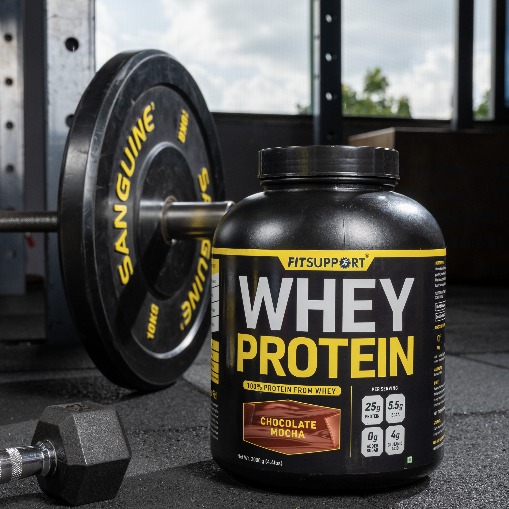 Premium Whey Protein Powder | High-Protein, Low-Sugar, Smooth & Creamy | Instant Coffee Mix with Real Cocoa, Smooth & Indulgent Flavor (2+2Kg)