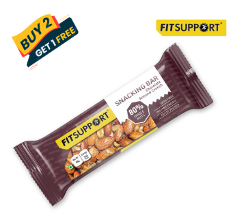 Almond Choco Bliss Energy Bar | Rich Chocolate & Crunchy Almonds | High-Protein & Fiber-Packed Snack | No Added Sugar | Perfect for Fitness, Workouts & Healthy Snacking (Pack of 12 +6 Nos.)