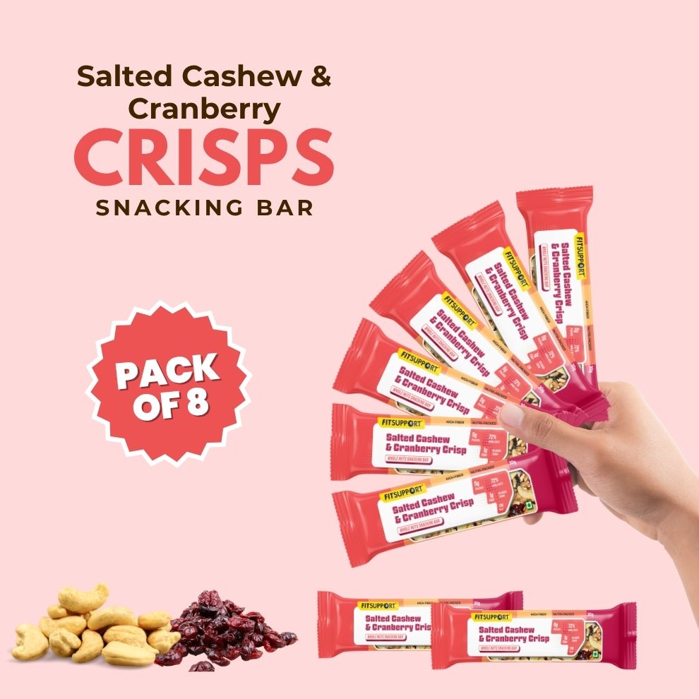 Pack of 8 | 30 gms | Salted Cashew & Cranberry Crunch