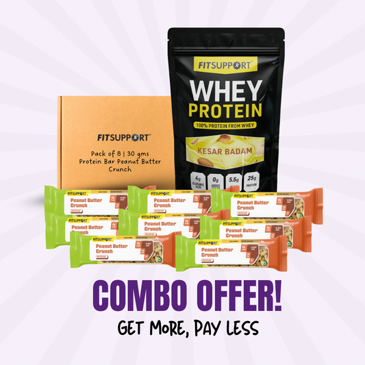 Combo offer - 1Kg Kesar Badam + Pack of 8 | 30 gms | Peanut Protein Bar