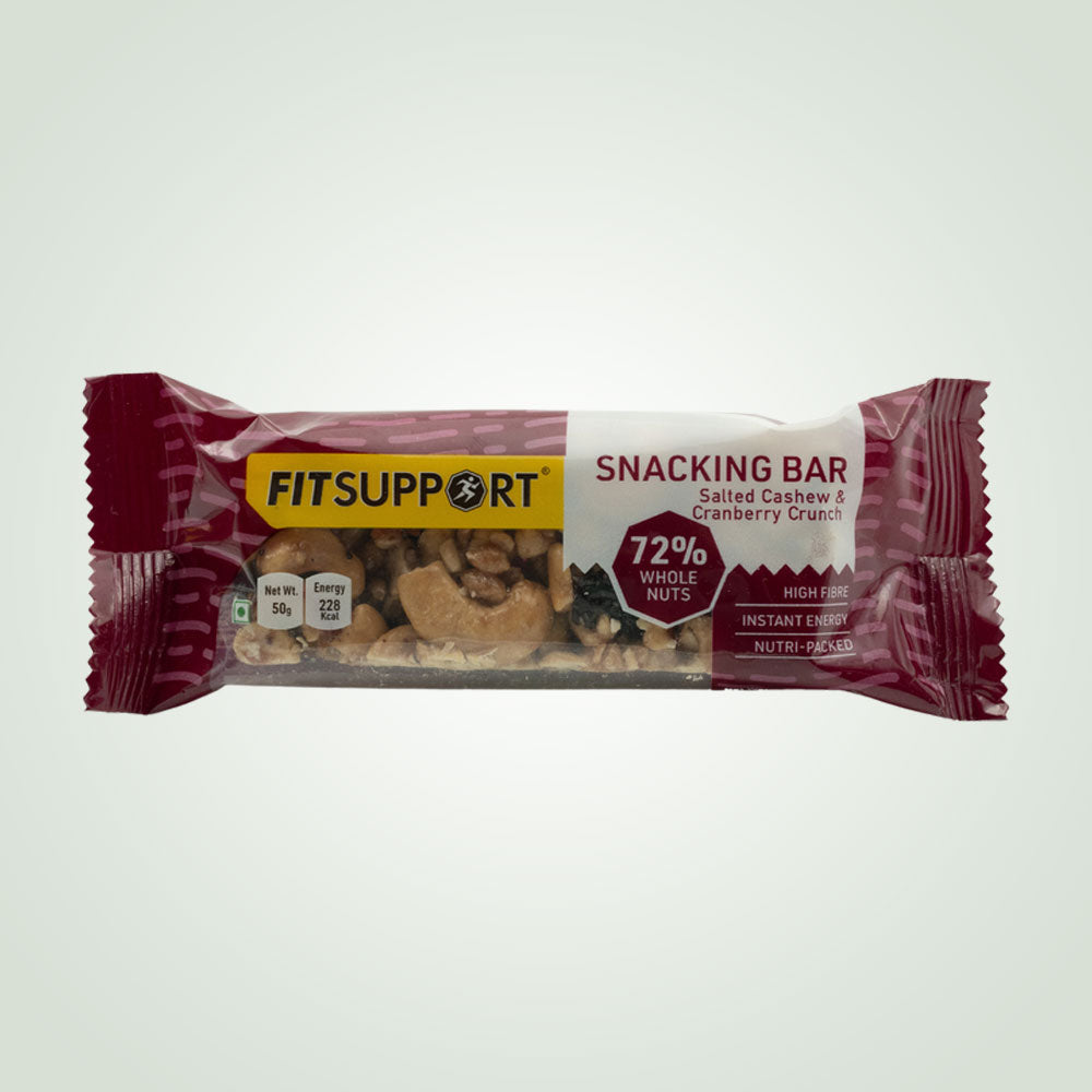 SALTED CASHEW & CRANBERRY CRUNCH SNACK BAR (Pack of 6)