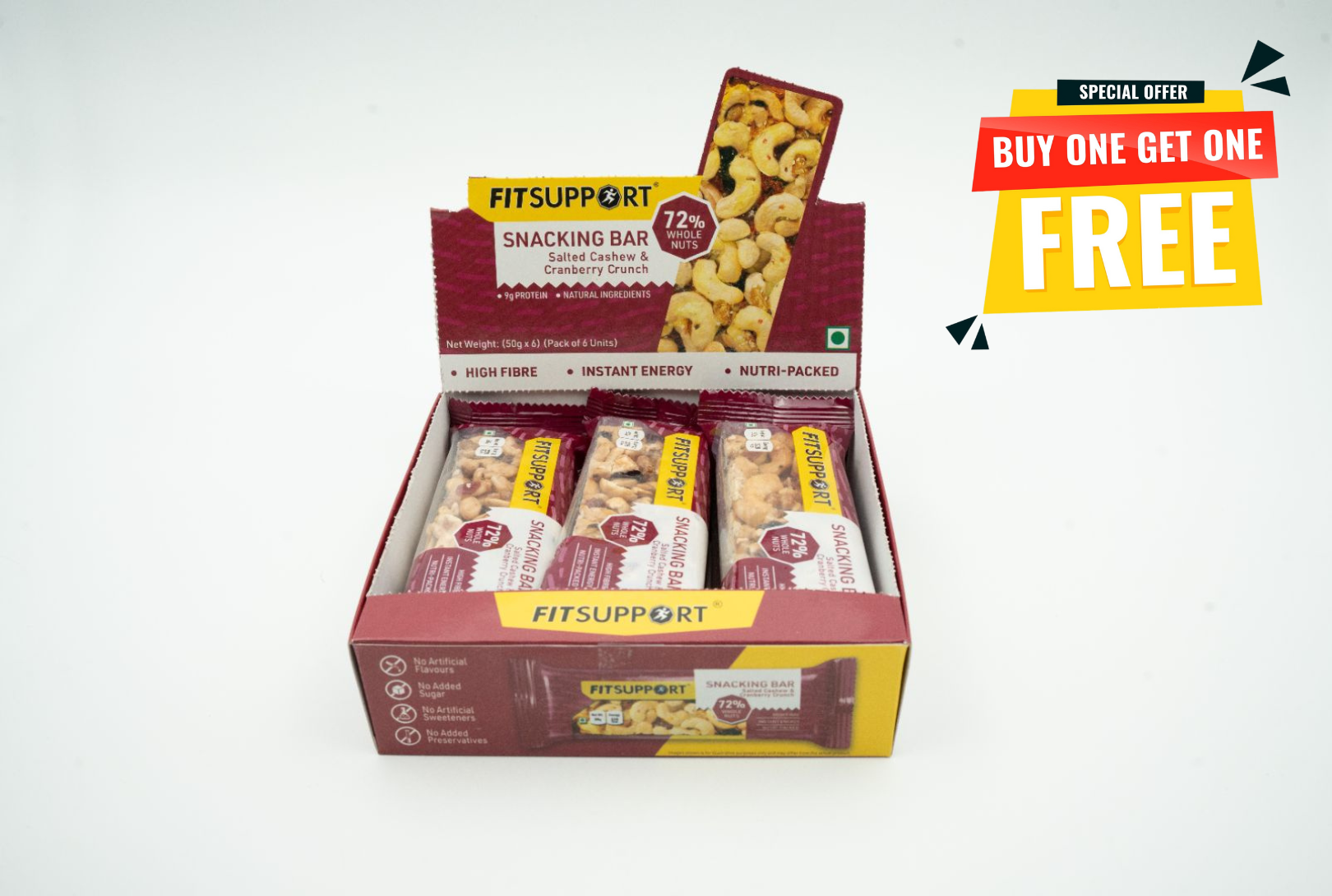 🎁 Salted Cashew & Cranberry Crunch ( Pack of 6 ) (100% off)